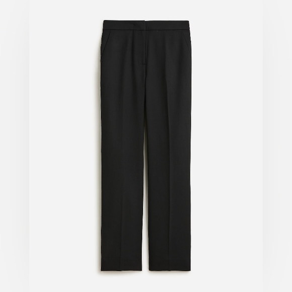 J. Crew Black Tonal Striped Wool Straight Leg Pants Sz 6 NWT - Picture 2 of 14